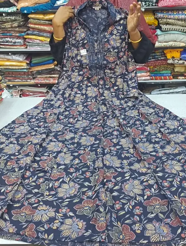 Rayon Anarkali Long Kurti | AK1957